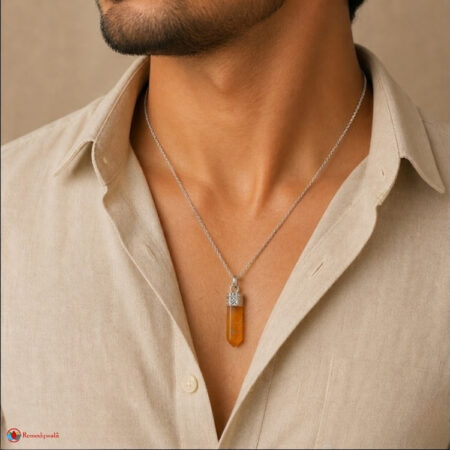 Yellow Calcite Pencil Pendant