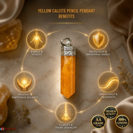 Yellow Calcite Pencil Pendant