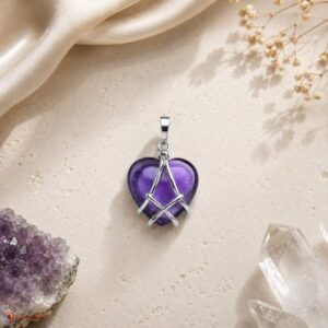 Amethyst Small Heart Pendant