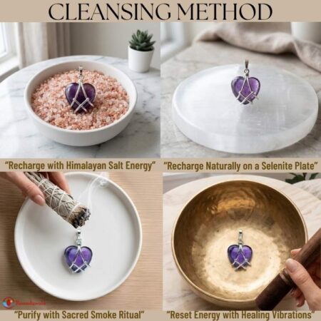 Amethyst Small Heart Pendant