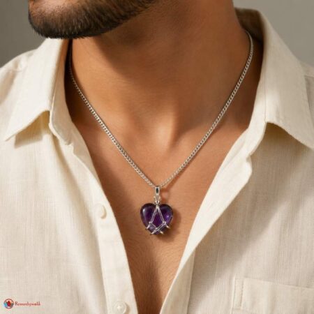 Amethyst Small Heart Pendant