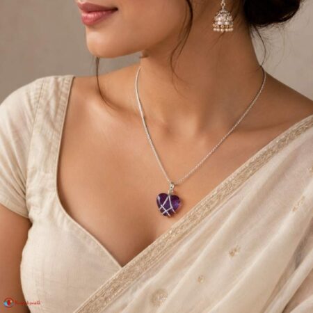 Amethyst Small Heart Pendant