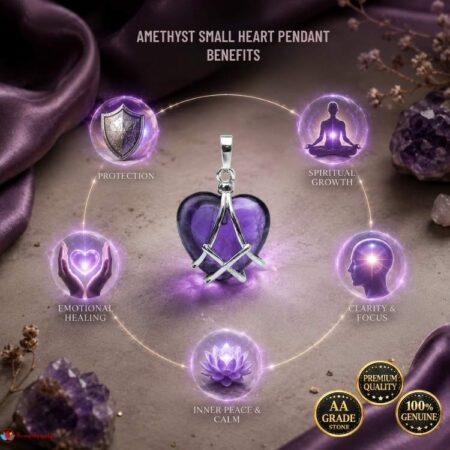 Amethyst Small Heart Pendant