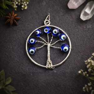 Evil Eye Tree of Life Pendant