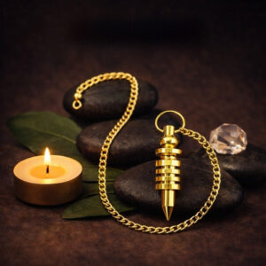 Golden Metal Faceted Pendulum