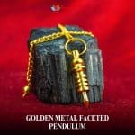 Golden Metal Faceted Pendulum