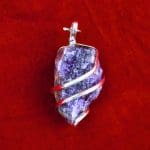 Amethyst Rough Stone Wire Wrapped Pendant