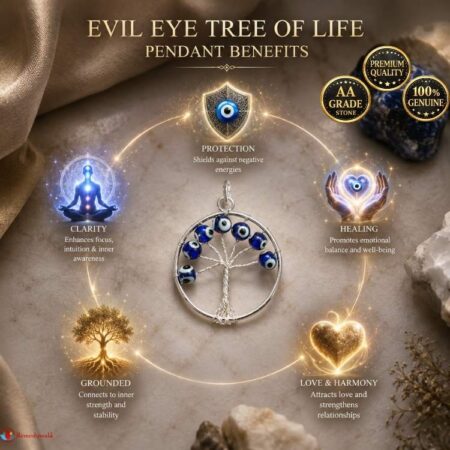 Evil Eye Tree of Life Pendant