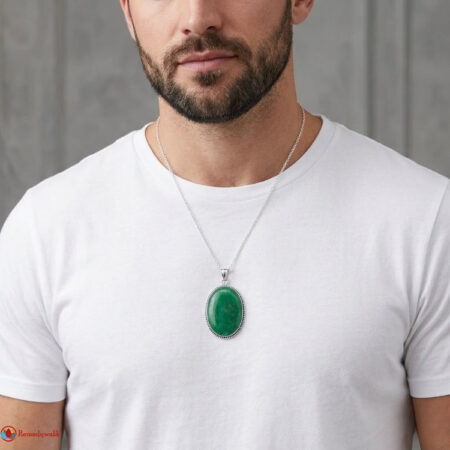 Green Aventurine Oval Shape Frame Pendant