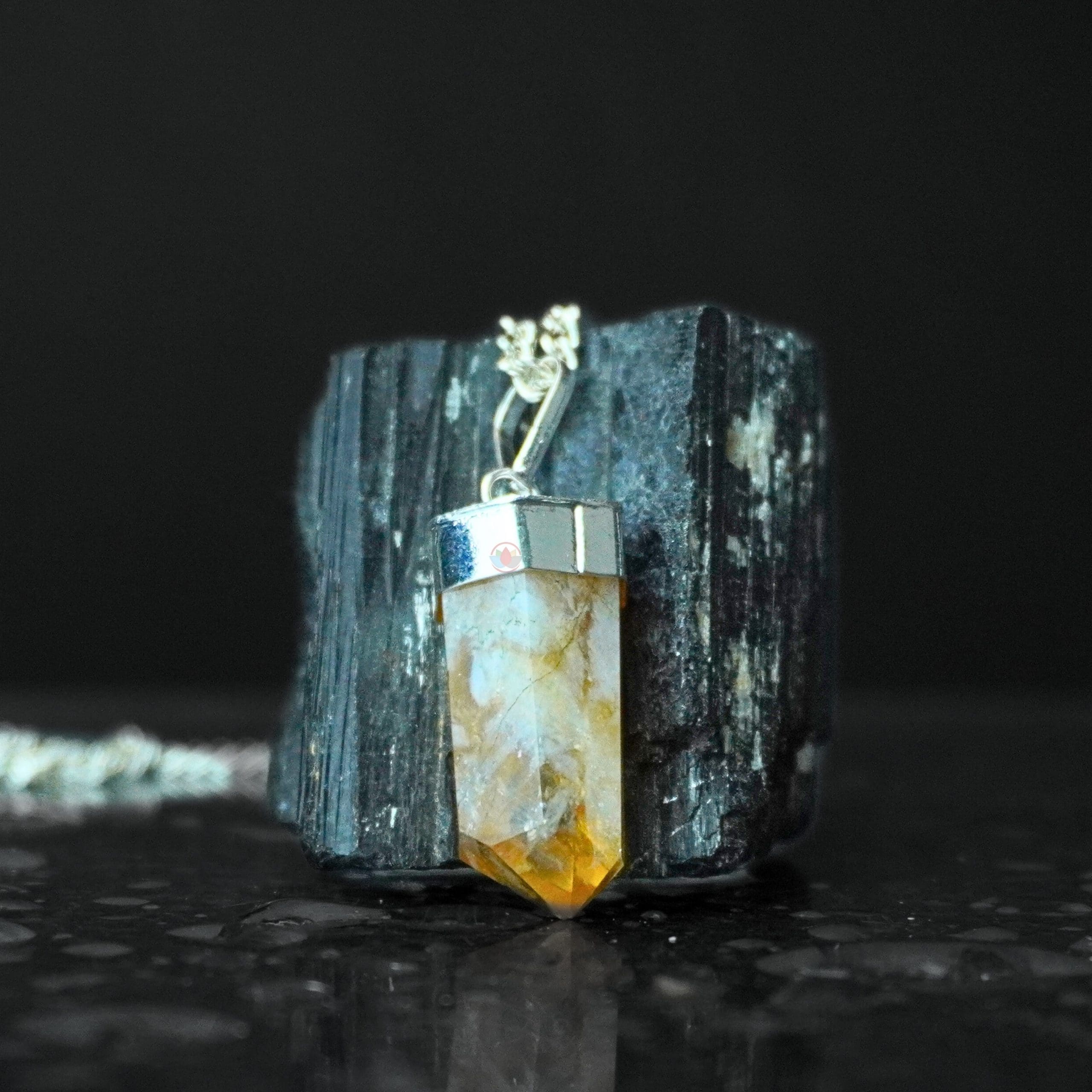 Natural Citrine Pencil Pendant Remedywala