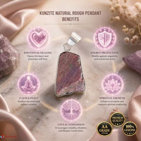Kunzite Natural Rough Pendant