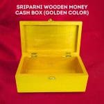 Auspicious Sriparni Wealth Money Golden Cash Box (Size 10 x 5.5 x 4 inches)