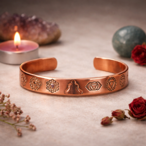 Copper ‘7 Chakra’ Engraved Cuff Kada