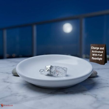 Clear Quartz Silver Cap Raw Stone Pendant