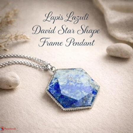 Lapis Lazuli David Star Shape Frame Pendant