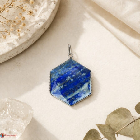 Lapis Lazuli David Star Shape Frame Pendant
