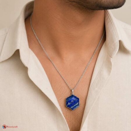 Lapis Lazuli David Star Shape Frame Pendant
