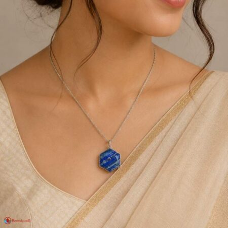 Lapis Lazuli David Star Shape Frame Pendant