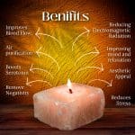 Square Shape Candle Holder Natural Himalayan Rock Salt Crystal