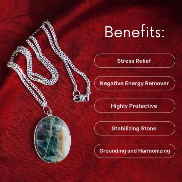 Multicolor Fluorite Pendant