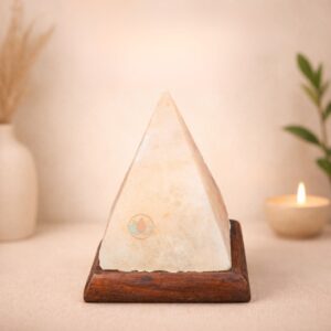 Triangle Natural Himalayan Rock Salt Crystal Lamp