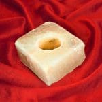 Square Shape Candle Holder Natural Himalayan Rock Salt Crystal