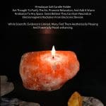 Natural Cube Orange Selenite Candle Holder
