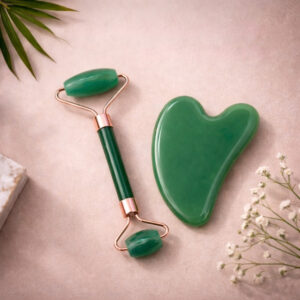 Green Aventurine Gua Sha and Face Roller Set