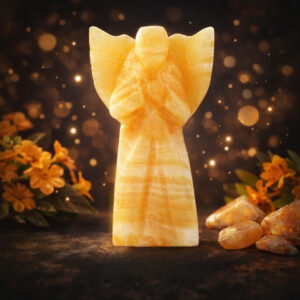 Yellow Calcite Crystal Angel
