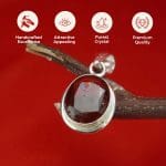 Gomed Diamond Cut Pendant