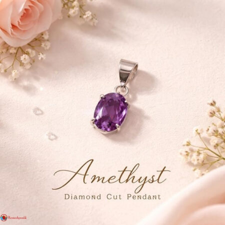 Amethyst Diamond Cut Pendant