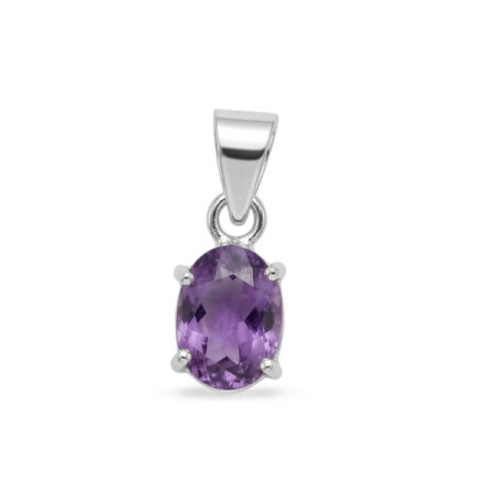 Amethyst Diamond Cut Pendant