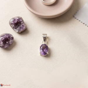 Amethyst Diamond Cut Pendant