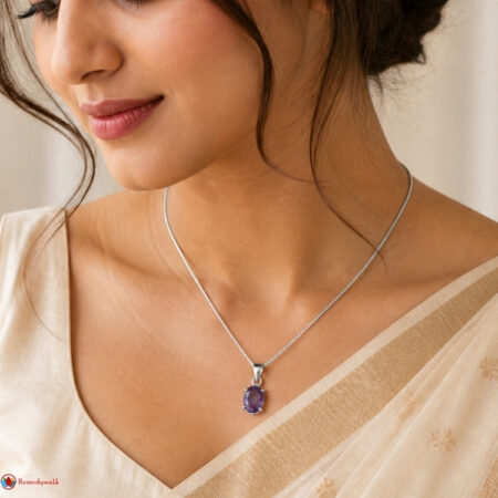Amethyst Diamond Cut Pendant