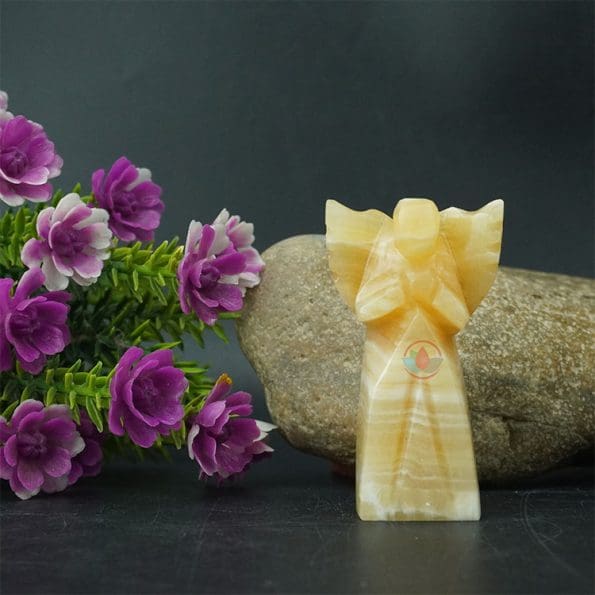 Yellow Calcite Crystal Angel
