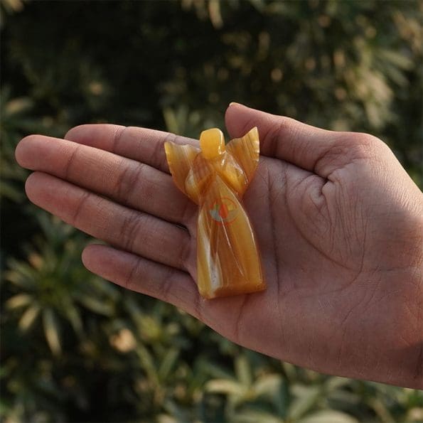 Yellow Jade Crystal Angel