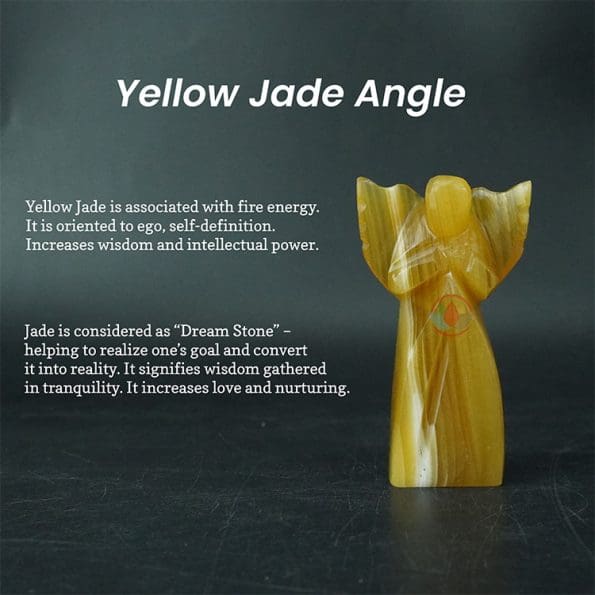 Yellow Jade Crystal Angel