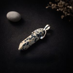Dalmatian Jasper Pencil Pendant