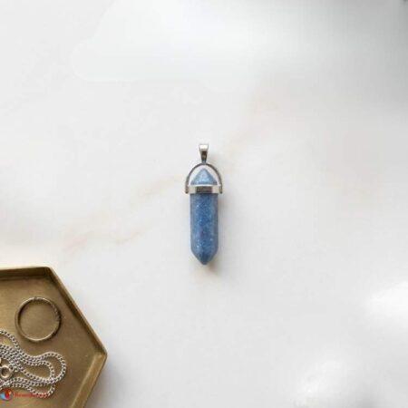 Blue Aventurine Pencil Pendant