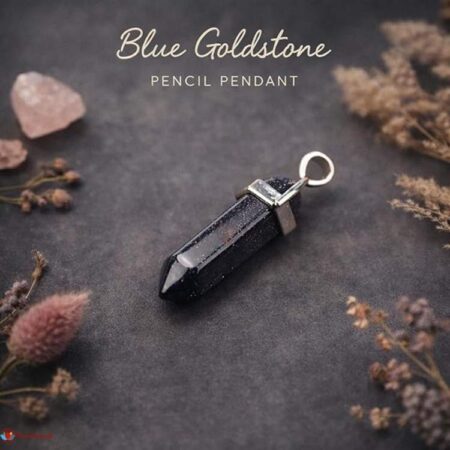 Blue goldstone Pencil Pendant