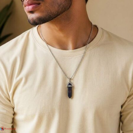 Blue goldstone Pencil Pendant