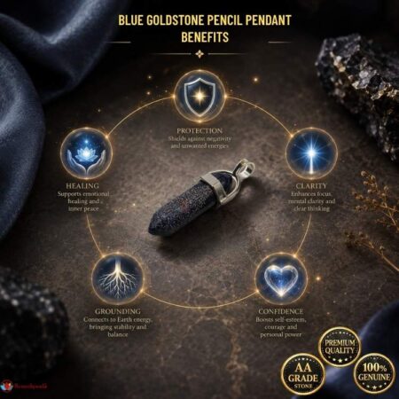 Blue goldstone Pencil Pendant