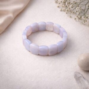 Blue Lace Agate Square Cut Bracelet