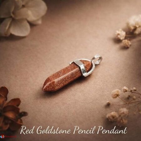 Red Goldstone Pencil Pendant