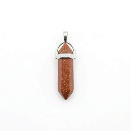 Red Goldstone Pencil Pendant