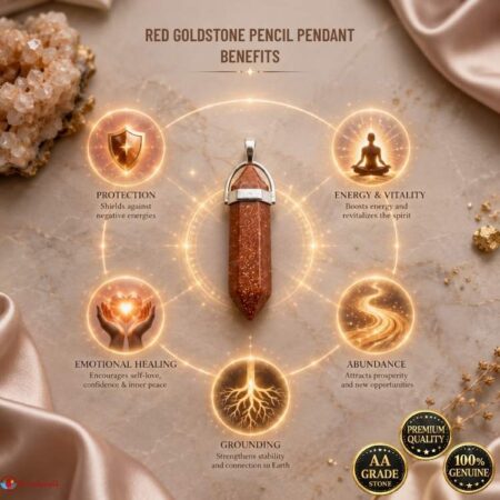Red Goldstone Pencil Pendant