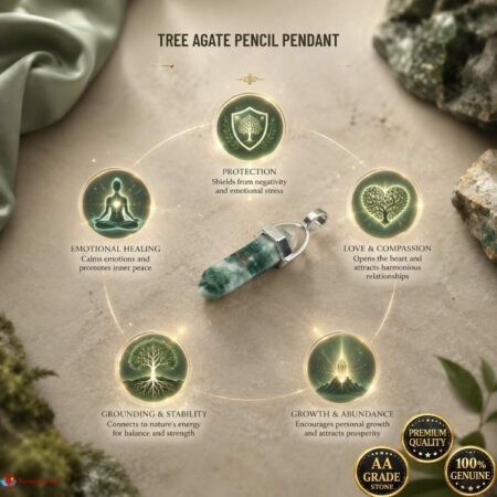 Tree agate Pencil Pendant