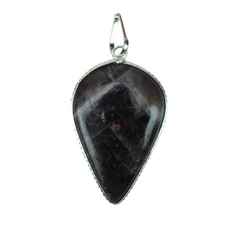 Amethyst Badam Shape Frame Pendant