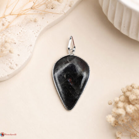 Amethyst Badam Shape Frame Pendant