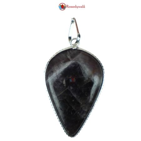 Amethyst Badam Shape Frame Pendant